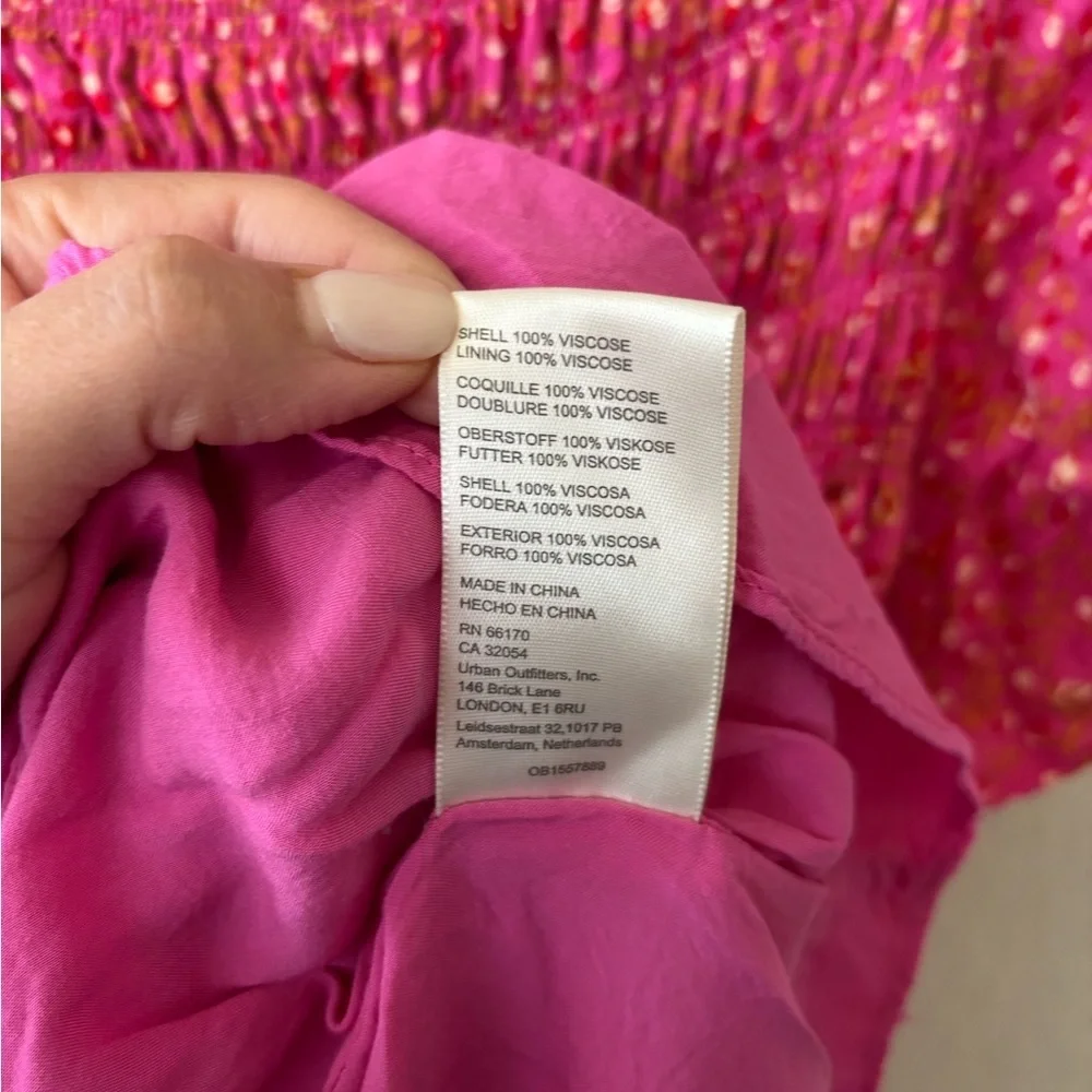 Free People Pink Floral Mini Dress Size Small